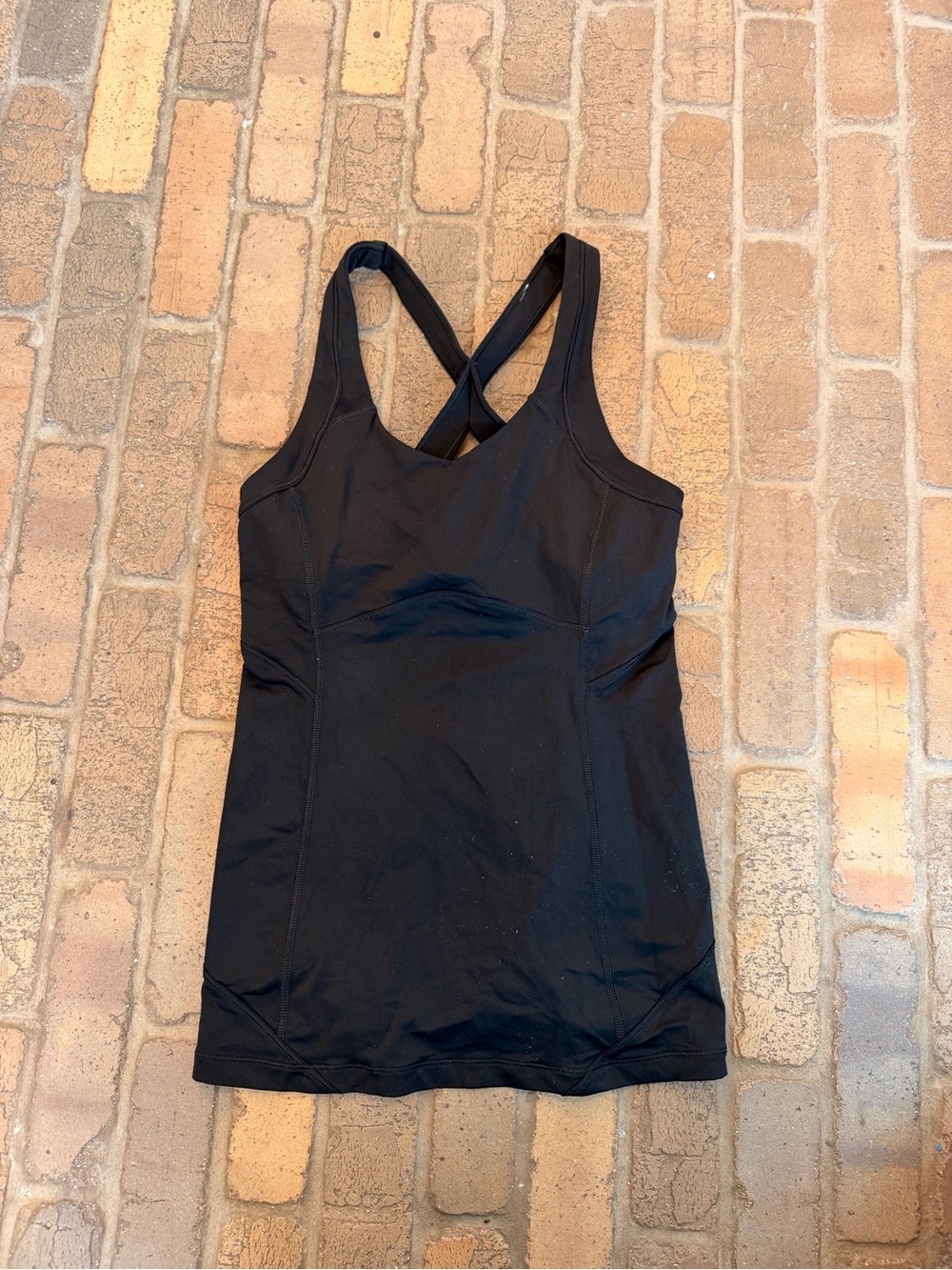 Black Cross-Back Tank Top